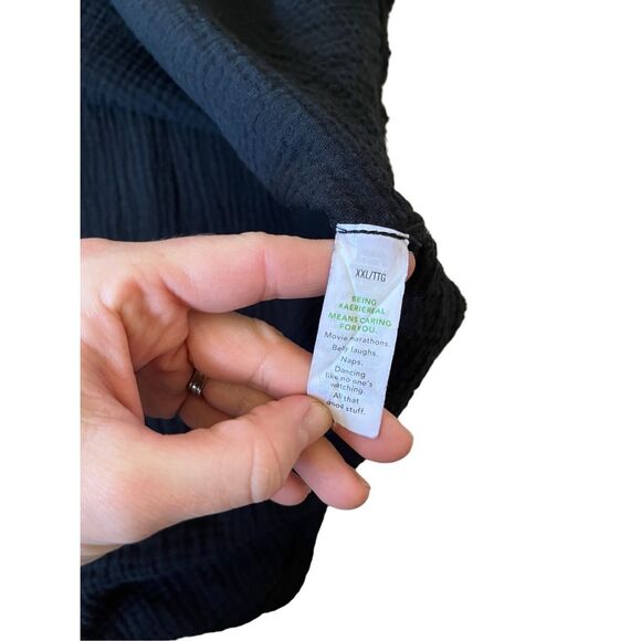 Aerie AEO AERIE POOL-TO-PARTY COVER UP size L Black - Picture 7 of 10